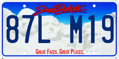 SD license plate 87LM19
