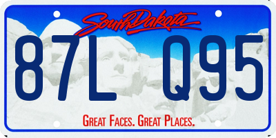 SD license plate 87LQ95