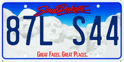 SD license plate 87LS44