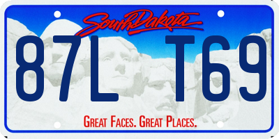 SD license plate 87LT69