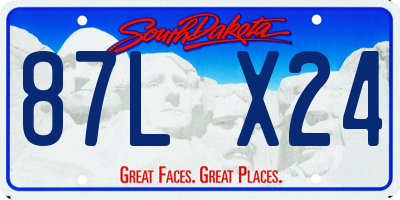 SD license plate 87LX24
