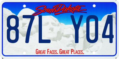 SD license plate 87LY04