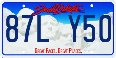 SD license plate 87LY50