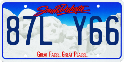 SD license plate 87LY66