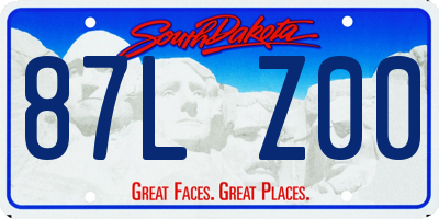 SD license plate 87LZ00