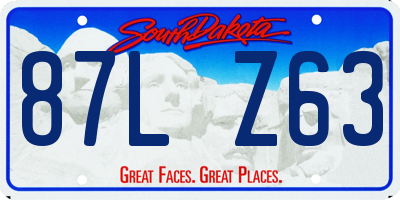 SD license plate 87LZ63