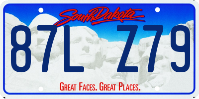SD license plate 87LZ79
