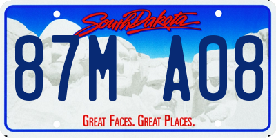 SD license plate 87MA08