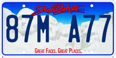 SD license plate 87MA77