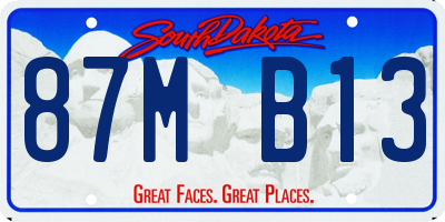 SD license plate 87MB13