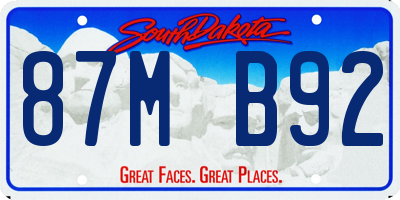 SD license plate 87MB92