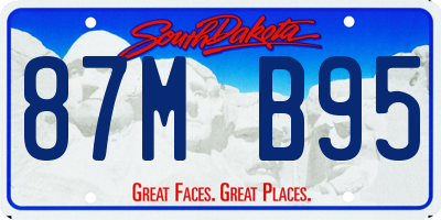SD license plate 87MB95