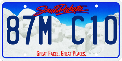SD license plate 87MC10