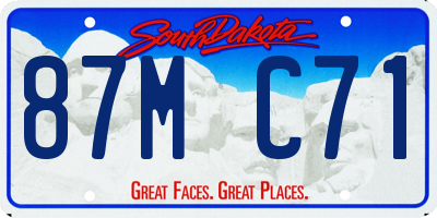 SD license plate 87MC71