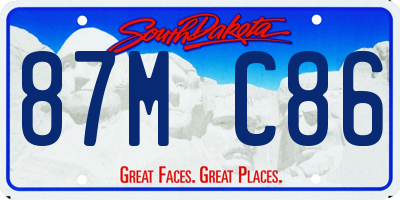 SD license plate 87MC86