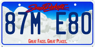 SD license plate 87ME80