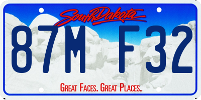 SD license plate 87MF32