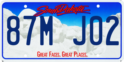 SD license plate 87MJ02