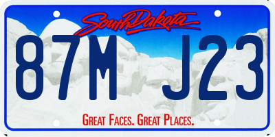 SD license plate 87MJ23