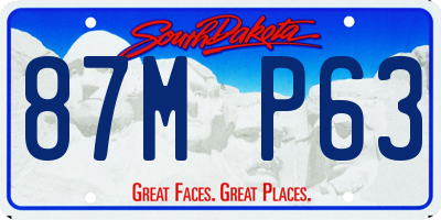 SD license plate 87MP63