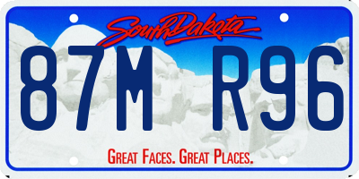 SD license plate 87MR96