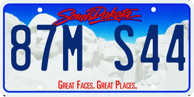 SD license plate 87MS44