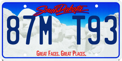 SD license plate 87MT93