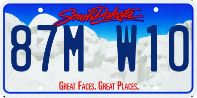 SD license plate 87MW10