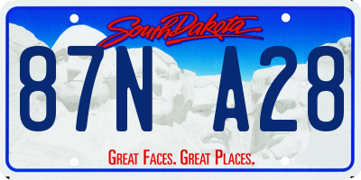 SD license plate 87NA28