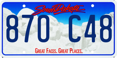 SD license plate 87OC48