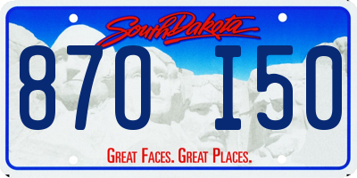 SD license plate 87OI50