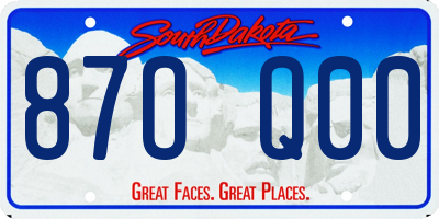 SD license plate 87OQ00