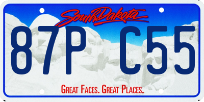 SD license plate 87PC55