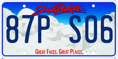 SD license plate 87PS06