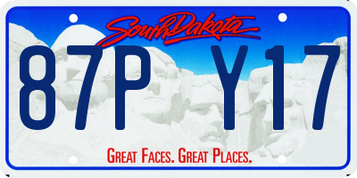 SD license plate 87PY17