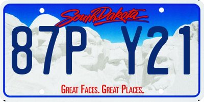SD license plate 87PY21