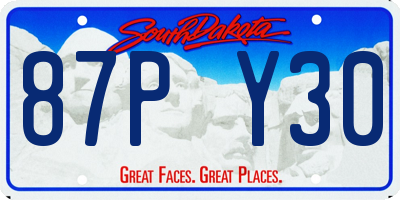 SD license plate 87PY30