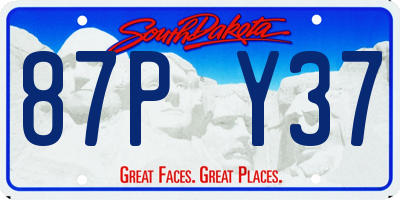SD license plate 87PY37