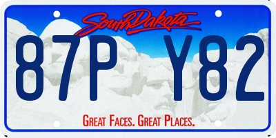 SD license plate 87PY82