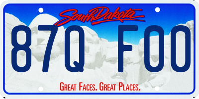 SD license plate 87QF00