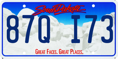 SD license plate 87QI73