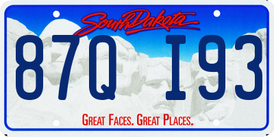 SD license plate 87QI93