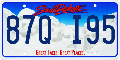 SD license plate 87QI95