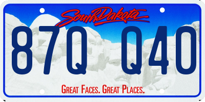 SD license plate 87QQ40