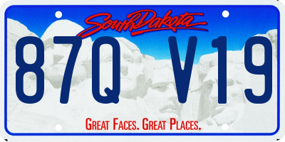 SD license plate 87QV19