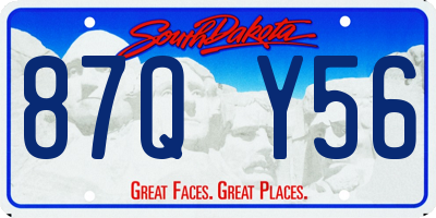 SD license plate 87QY56