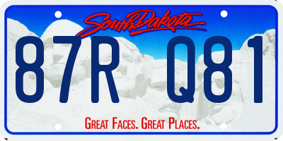 SD license plate 87RQ81