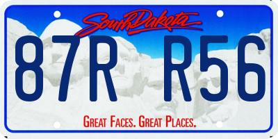 SD license plate 87RR56