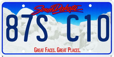SD license plate 87SC10