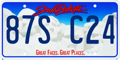 SD license plate 87SC24